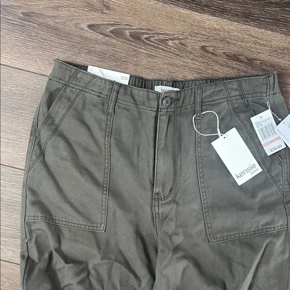 Kensie Olive Wide Leg Pants NWT - Picture 6 of 8